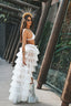 Isabella | Layered Tulle High-Low Maxi Skirt White