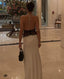 Soraya | Satin Halter Lace Waist Gown