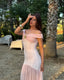Juliette | Rosé Satin Drape Dress