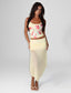 Kenia | Floral Print Mesh Two Piece Set