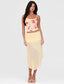 Kenia | Floral Print Mesh Two Piece Set