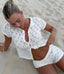 Isabeau | Crochet Shorts Set