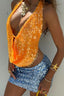 Della | Sleeveless Neck Halter Top - Melbourne&May
