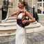 Soraya | Satin Halter Lace Waist Gown