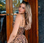 Lara | Rhinestone Strap Leopard Corset Dress