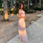 Juliette | Rosé Satin Drape Dress